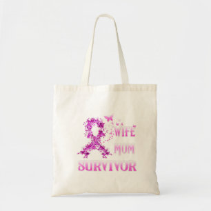 Tote Bag Femme Maman Survivante Conscience du cancer du sei