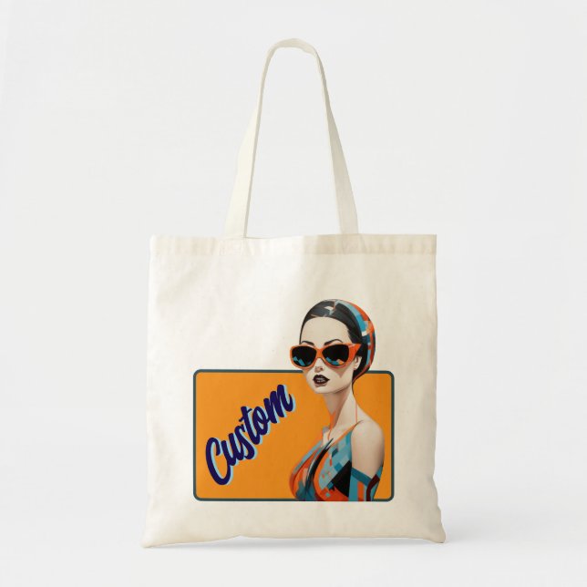 Tote Bag Femme moderne chic, élégance géométrique (Devant)