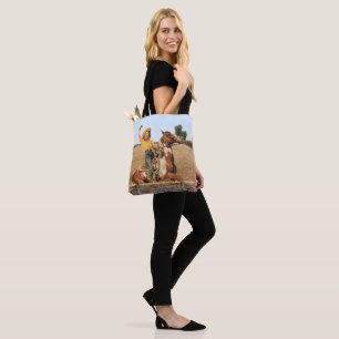 Tote Bag Femme Occidentale vintage À Cheval Agitant