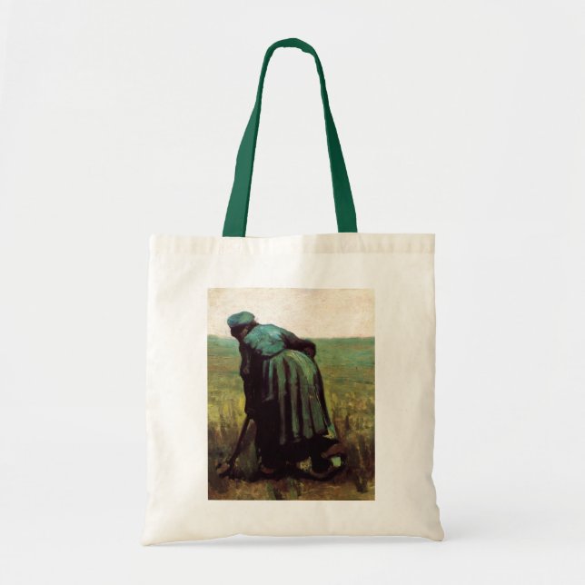 Tote Bag Femme paysanne creuser par Vincent van Gogh (Devant)