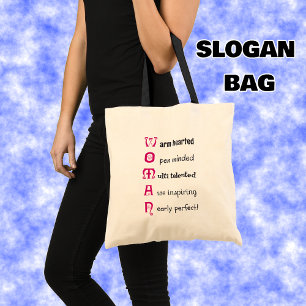 Tote Bag FEMME plaisir texte attitude positive