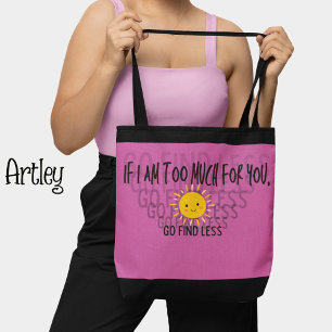 Tote Bag Femme rose confiante joyeuse soleil
