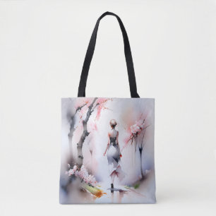 Tote Bag Femme solitaire marchant