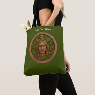 Tote Bag Femme verte - Bois