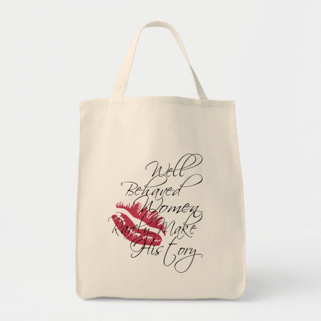 Tote Bag Femmes bien comportées fourre-tout organique (Devant)
