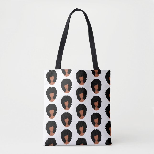Tote Bag Femmes noires, cheveux naturels (Devant)