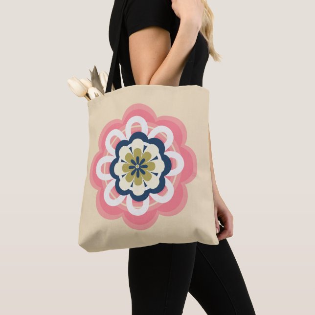 Tote Bag Femmes Pink Pastel moderne Fourre-tout (De près)