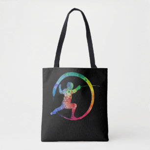 Tote Bag Fencer Sport de clôture coloré