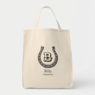 Tote Bag Fer à cheval personnalisé monogramme cowboy
