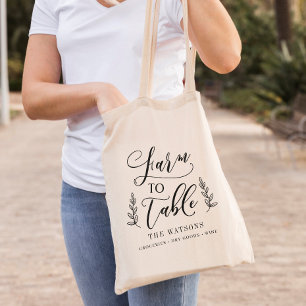 Tote Bag Ferme à table Couleur modifiable Épicerie person