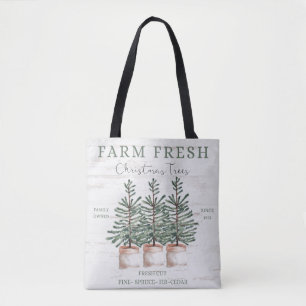 Tote Bag Ferme de Noël rustique