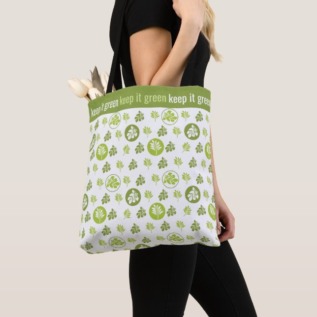 Tote Bag Fermeture tropicale Feuille (De près)