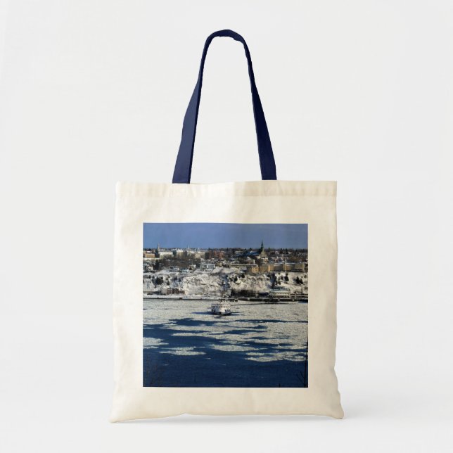 Tote Bag Ferry sur le fleuve Saint-Laurent (Québec) (Devant)
