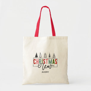 Tote Bag Festif Christmas Crew Personnalisé
