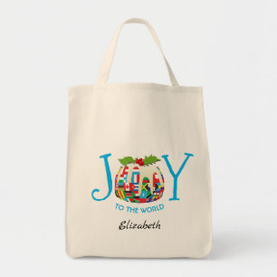Tote Bag Festif   JOY TO THE WORLD Flags   Personnalisé