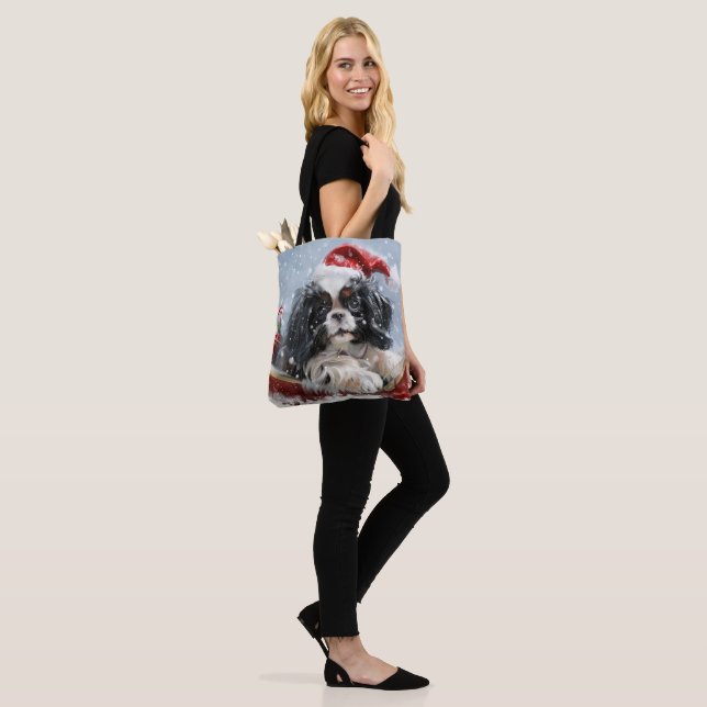 Tote Bag Festival de Noël de Chien Chin Japonais (Sur le modèle)