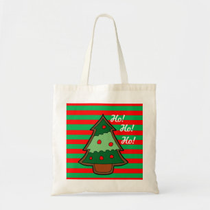 Tote Bag Festive funky rayures et arbre