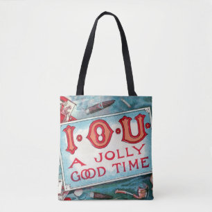 Tote Bag Fête aux Vices d'Antan, Jeux d'Argent Boisson Fume