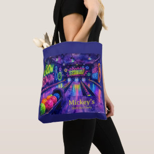 Tote Bag Fête d'anniversaire Glow Bowling pour adolescents 