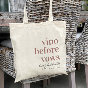Tote Bag Fête de Bachelorette au Pays du Vin Vino Before Vo