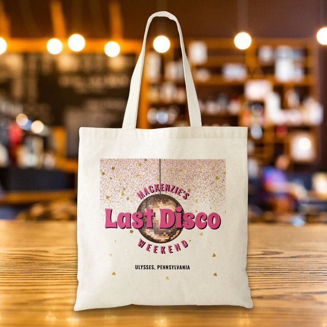 Tote Bag Fête de Bachelorette du week-end de la discothèque (Last Disco Weekend Bachelorette Party Tote Bag)
