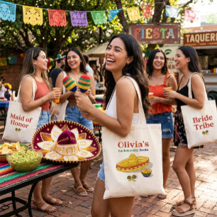 Tote Bag Fête de Bachelorette sur le thème Mexicain Personn