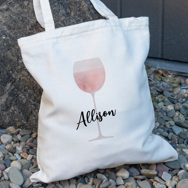 Tote Bag Fête de la mariée Mariage du vin rosé (Créateur téléchargé)
