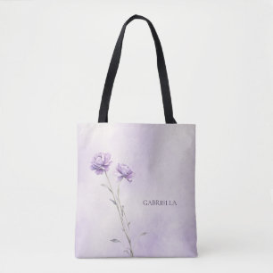 Tote Bag Fête de la mère du Fleur sauvage de l'aquarelle La