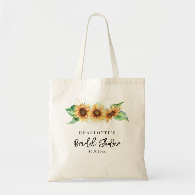 Tote Bag Fête de mariage champêtre moderne à l'aquarelle (Devant)