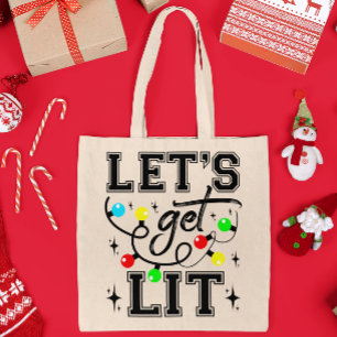 Tote Bag Fête de Noël amusante - Lumière de Noël
