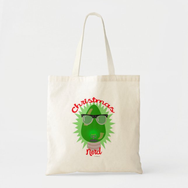Tote Bag Fête de Noël Nerd Fête de l'ampoule Arbre (Devant)