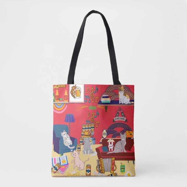 Tote Bag Fête des chats fourre-tout (Devant)