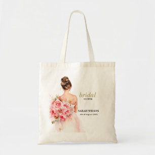 Tote Bag Fête des mariées du Mariage d'aquarelle Blush