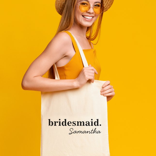Tote Bag Fête des mariées moderne personnalisée Bridesmaid (personalised bridesmaid proposal tote bag is the perfect bridesmaid gift)