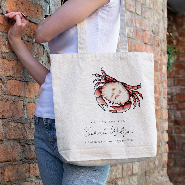 Tote Bag Fête des mariées nautique du crabe sous-marin de l (Créateur téléchargé)