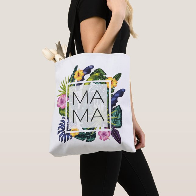 Tote Bag Fête des mères Fleurs de maman (De près)