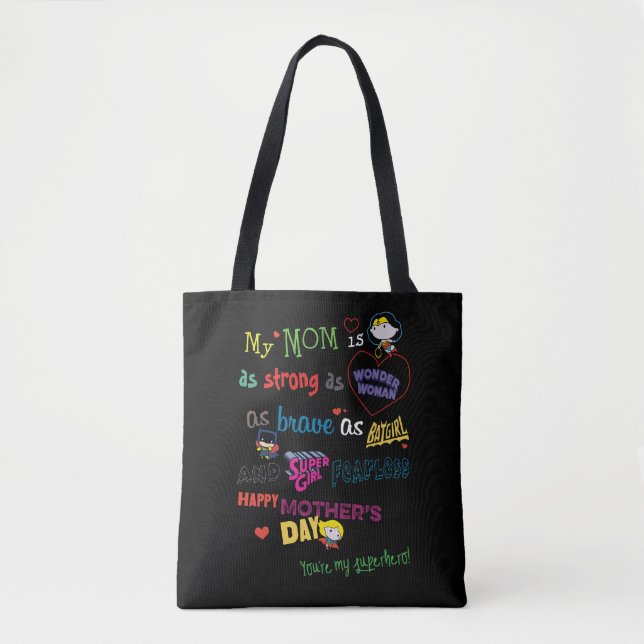 Tote Bag Fête des mères | Fort, courageux et sans peur (Devant)