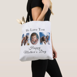 Tote Bag Fête des mères personnalisées 3 photo Collage