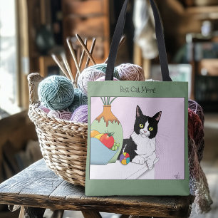 Tote Bag Fête des mères Tuxedo Chat