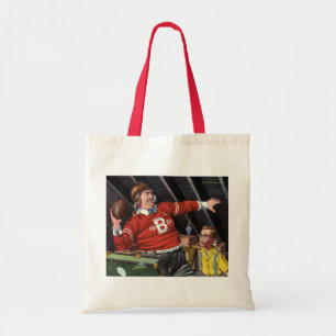 Tote Bag Fête des Pères vintage, papa et fils football