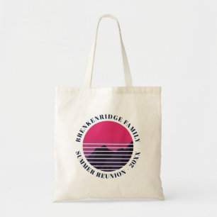 Tote Bag Fête d'été en famille Retro Sunset Mountain Givawa