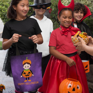 Tote Bag Fête d'Halloween pour enfants Citrouille