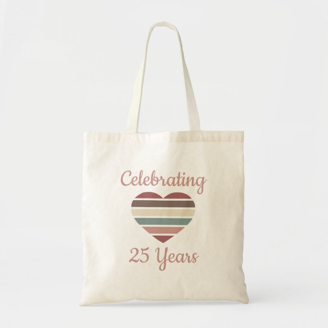 Tote Bag Fête du 25e anniversaire du Mariage (Devant)