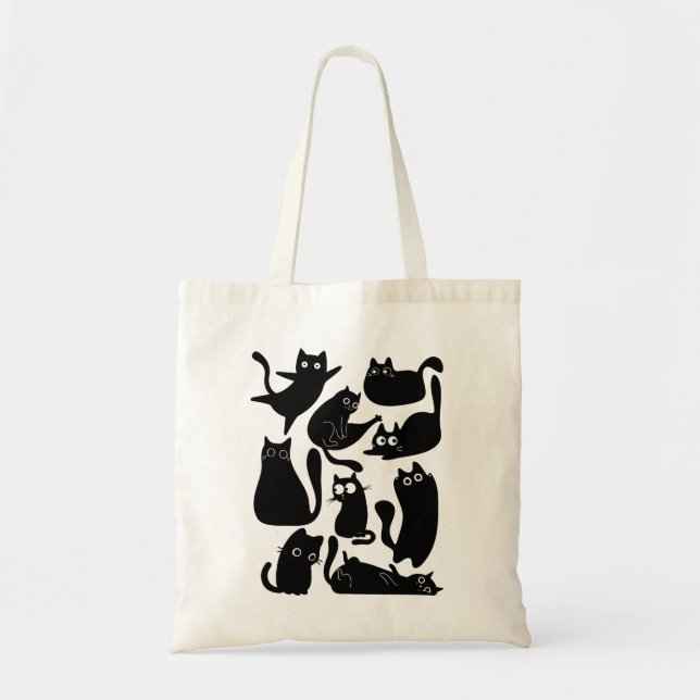 Tote Bag Fête du chat noir (Devant)