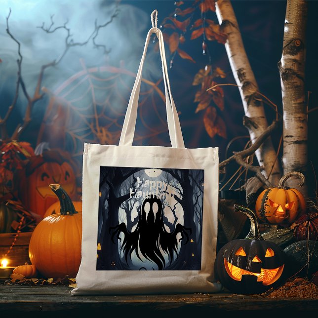 Tote Bag Fête du costume de forêt hantée Halloween Ghost (Créateur téléchargé)