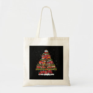 Tote Bag Feu de camion feux Pompier Camion d'incendie Noël