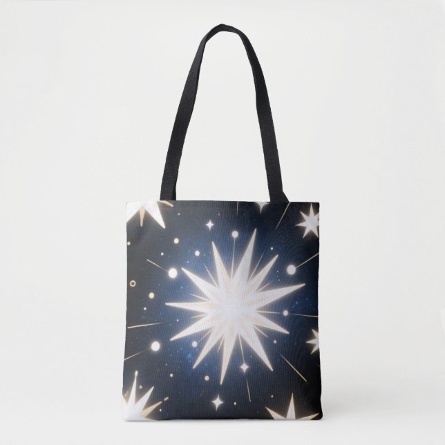 Tote Bag Feu de lumière, Motif cosmique radiant (Devant)