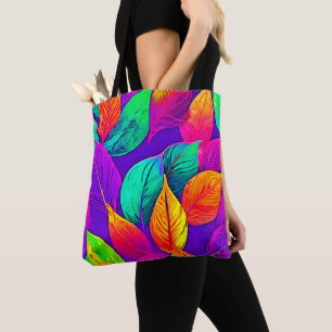 Tote Bag Feuillage Vibrant : Cartoon Néon 