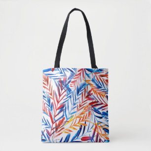 Tote Bag Feuille aquarelle motif transparent