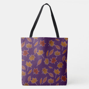 Tote Bag Feuille d'automne photographique sur la couleur